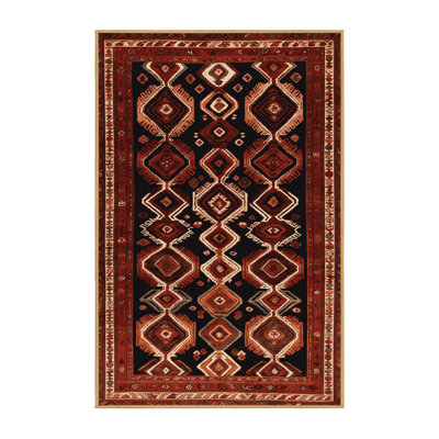 Tapis brun turc lavable à la machine