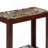 Wooden End Table With Marble Print Top