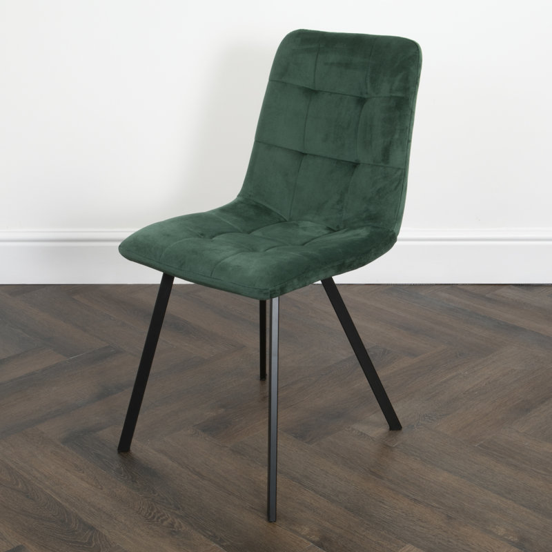 Parkton Tufted Side Chair, Black, Green