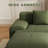 Boneless 120''W Mordern Design L Shpaed Corduroy Sectional Sleeper Compression Sofa With Ottoman-1687082885