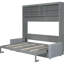 Grand lit - Maximisez l'utilisation de l'espace. Multifonctionnel et fonctionnel. Fabriqué en contreplaqué. Rangement inclus. Facile à utiliser. Assemblage requis. Aucun matelas inclus-18437884-18437886
