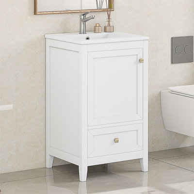 Meuble-lavabo autoportant l 20 po avec comptoir d'évier
