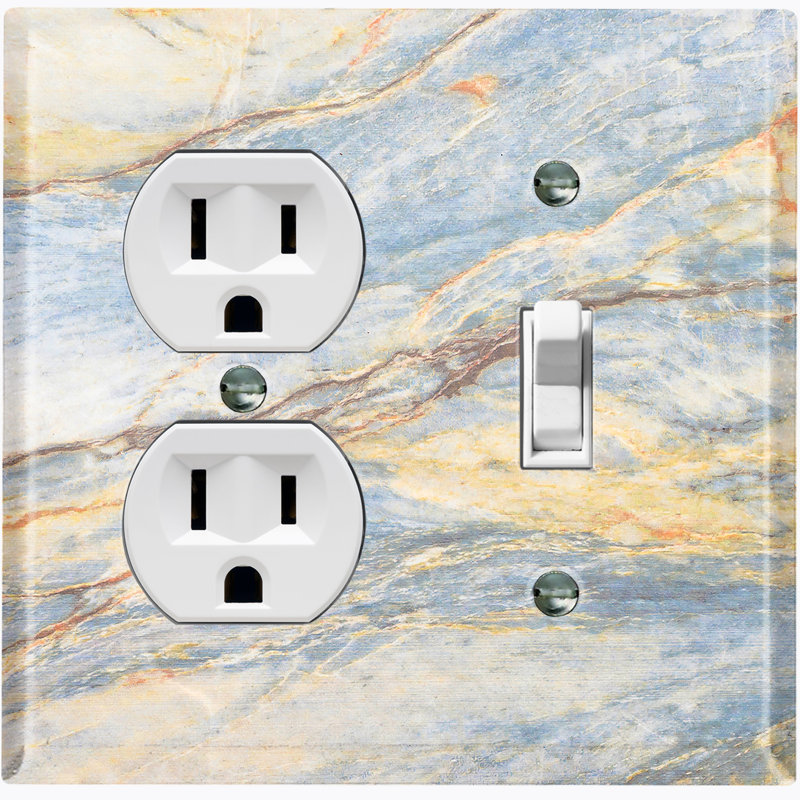 Patterned 2 - Gang Combination Plate Standard Combination Wall Plate