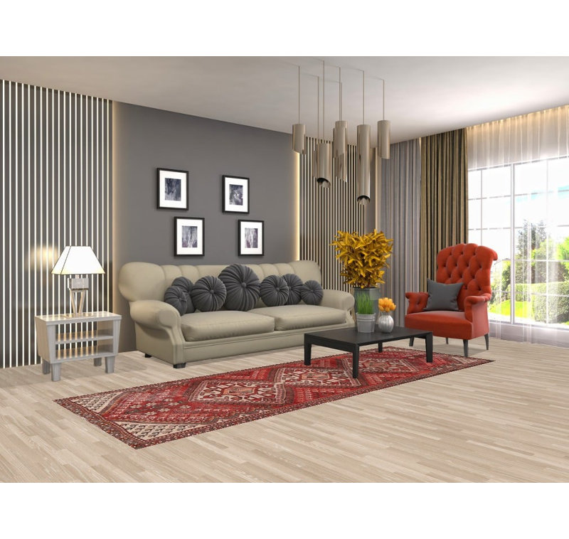 Tapis de couloir traditionnel en laine fait à la main 3 x 10