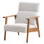 Upholstered Percale Armchair With Footstool-1746162932