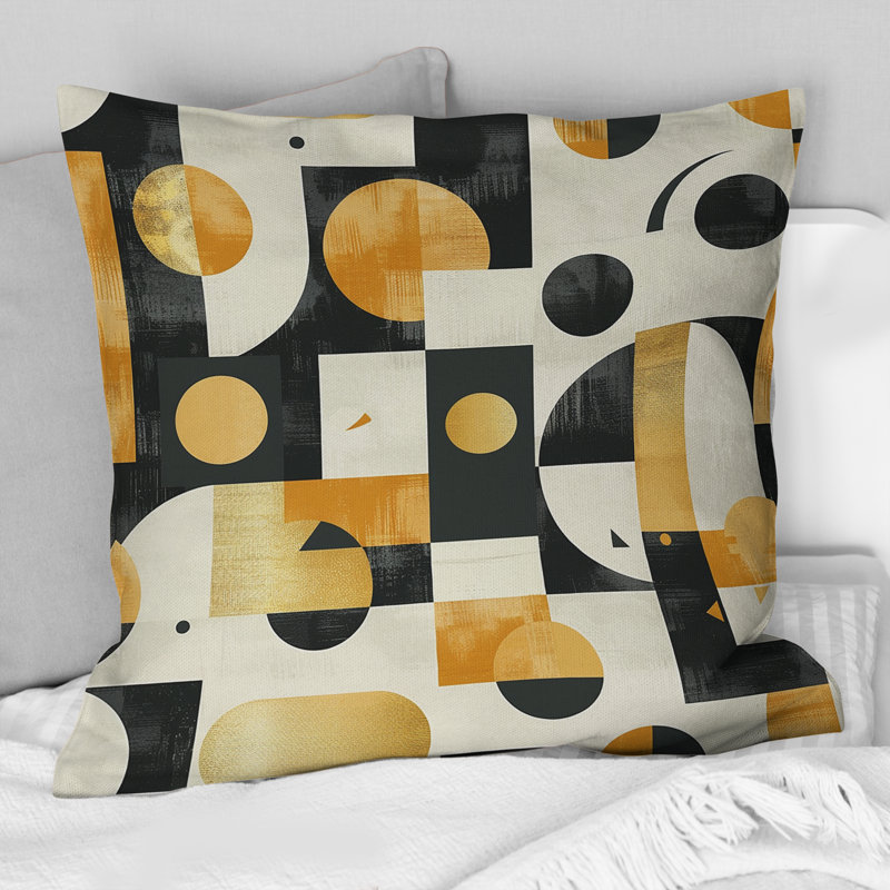 Coussin décoratif géométrique, H 16 po x l 16 po