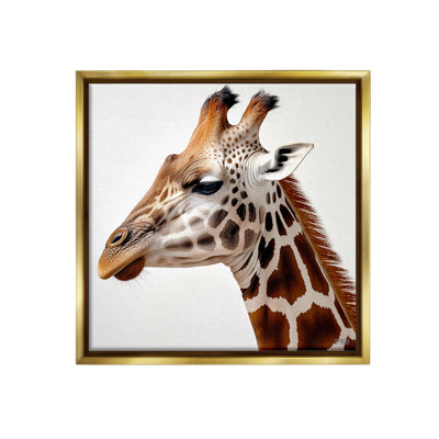 «Traditional Giraffe Portrait Floater Frame» par RB sur toile