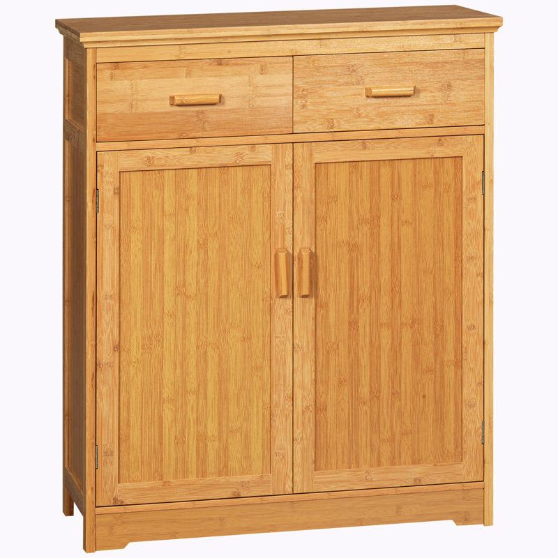 Shenan Solid Wood Freestanding Linen Cabinet