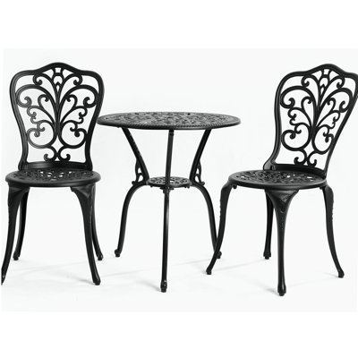 Best Choice Products 3-Piece Outdoor Rust-Resistant Cast Aluminum Patio Bistro Set  white