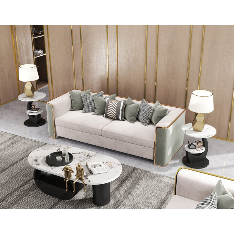 Side Table with Storage, Black