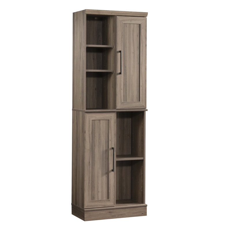 Armoire de rangement polyvalente, brun gris, usages multiples, tablettes réglables, portes, base, dimensions compactes, installation simple, solution de rangement pour salle de bain, cuisine, bureau gris