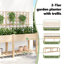 Garden Planter with Shelf Solid Fir Wood Outdoor Rectangular Box-398337850-398337848