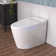 Bcan Smart Toilet With Advance Auto Open/Close Lid/Seat, Tankless Multiple Massage Bidet Modes, 1.28 Gallons Auto Flush, Heat Seat, Warm Wash/Dryer, Soft Closing, Pre-Wetting, Remote Control And Foot Sensing,