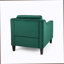 Fauteuil club en velours vert-1256224395