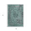 Tapis intérieur / extérieur 3 pi x 5 pi bleu et turquoise lavable Medallion
