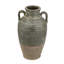 Vase en terre cuite 8,7 x 8,7 x 15,7 po avec fini vert vieilli