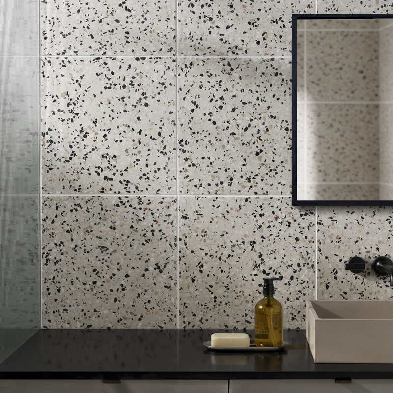 True Terrazzo 16x16 Polished Terrazzo Tile, Foro Beige