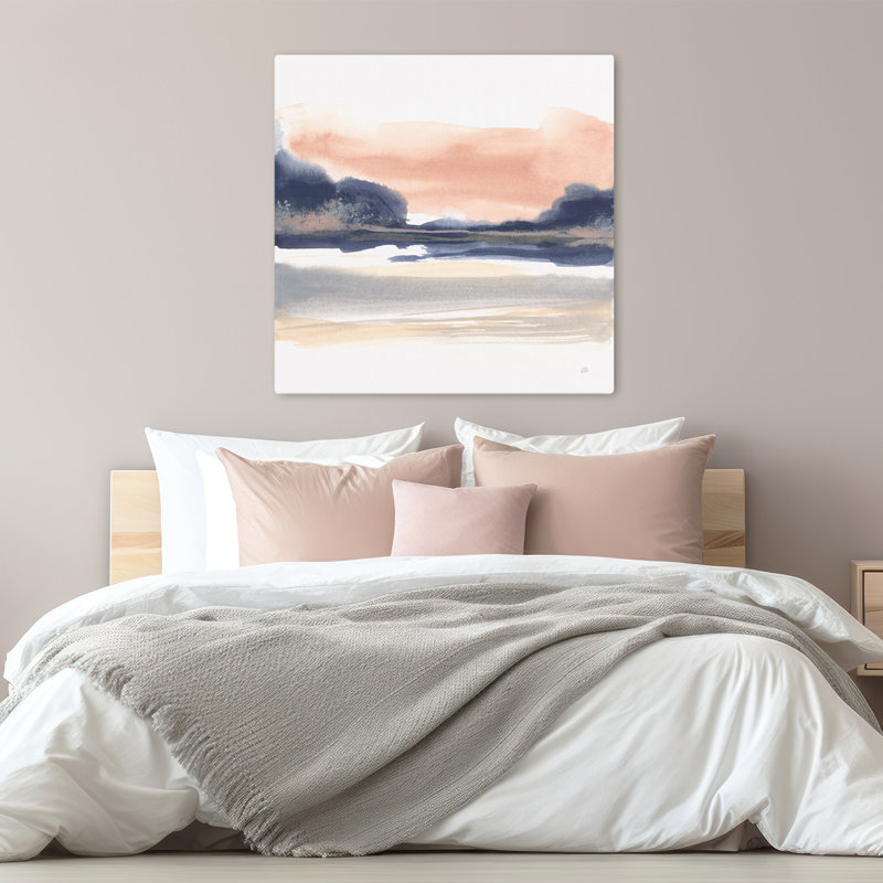 Dusk Dunes I, art abstrait contemporain, H 32 po x l 32 po