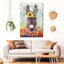 Donkey Floral Crown sur impression sur toile-1259823146