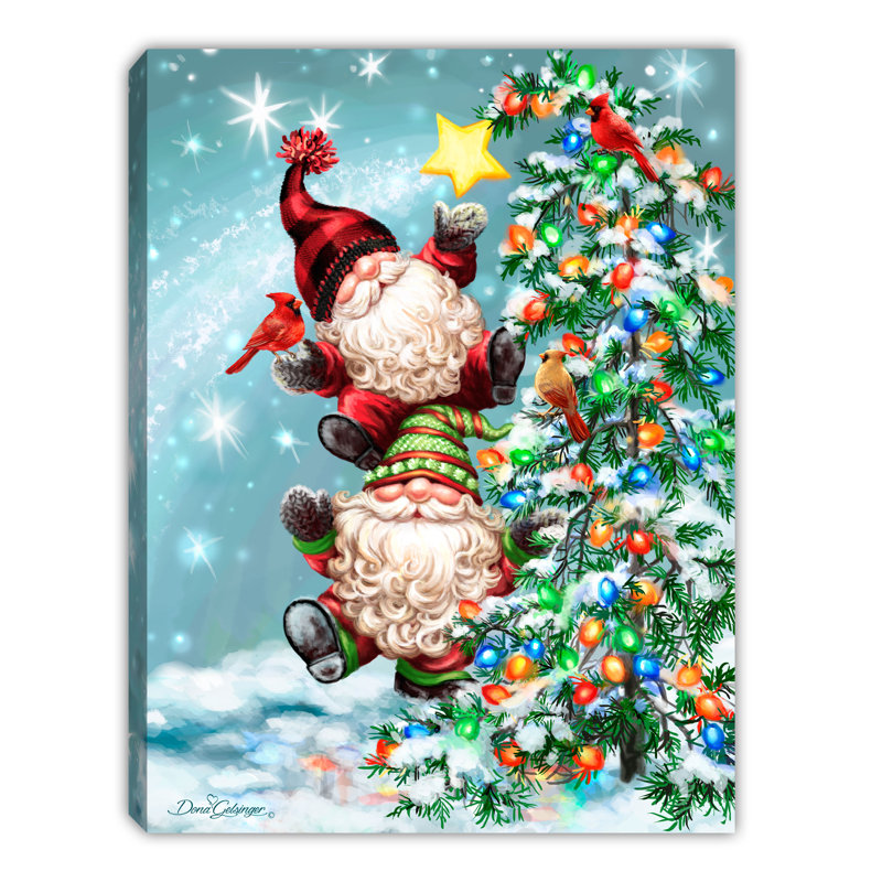 Toile Holly Jolly Gnomes