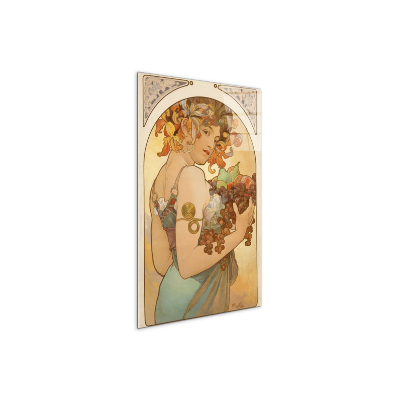 "Fruit" by Mucha Alphonse 53×79.5 cm CrystalArt Acrylic Glass Effect, Lightweight Ready to Hang