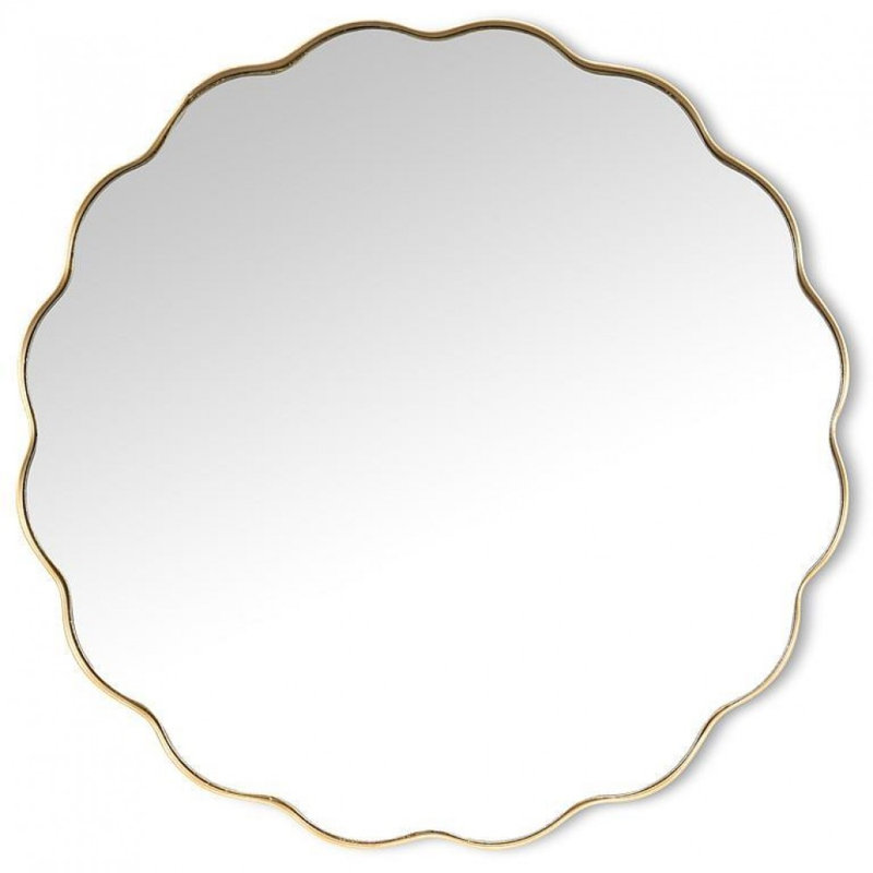 Scallop Edge Round Mirror