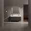 Meuble-lavabo autoportant avec lavabo double en résine, armoire de rangement avec portes à fermeture douce