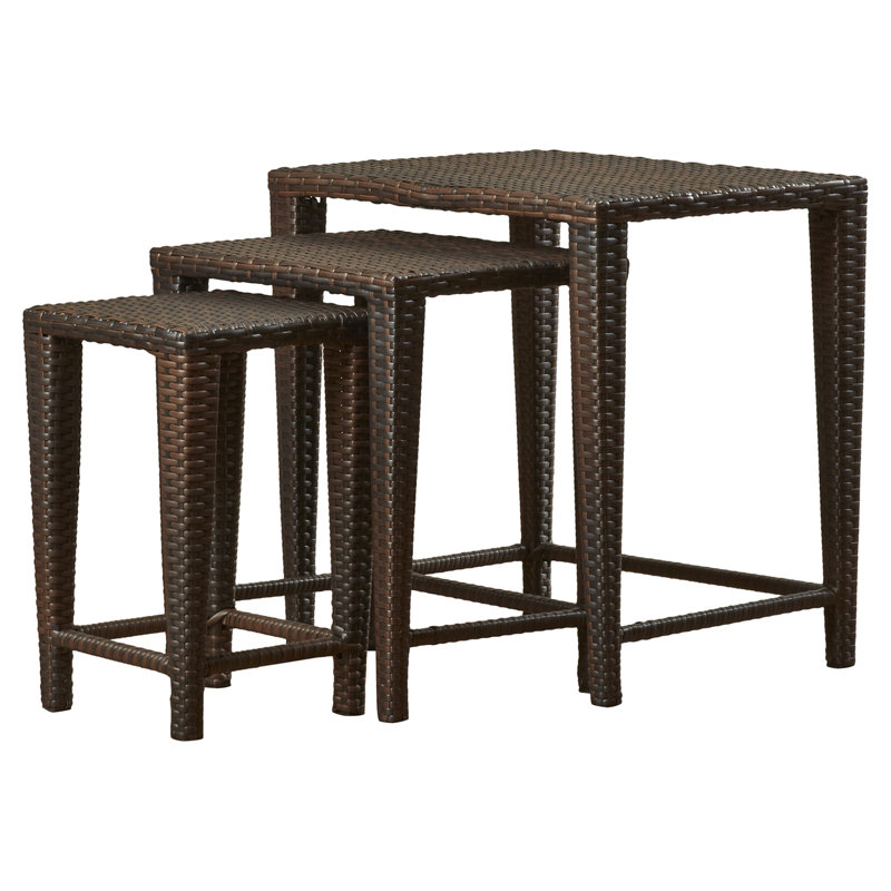 Table d'appoint en osier / rotin