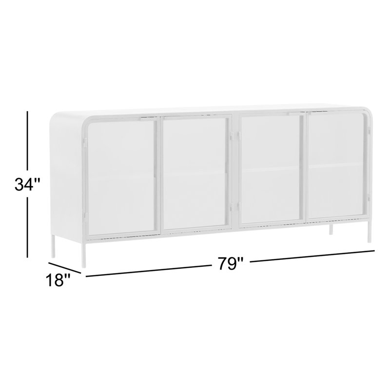 Jarin 79" Wide Sideboard, Black