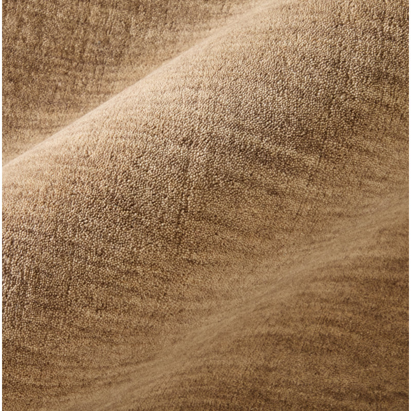 Luna Modern Solid Area Rug, Round 10', Brown