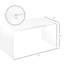Table cascade transparente en acrylique, 32 po de longueur - console Ambiance, cascade, bureau moderne