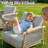 Solid Wood Outdoor Patio Lounge Chair With Removable Olefin Cushion-74093089