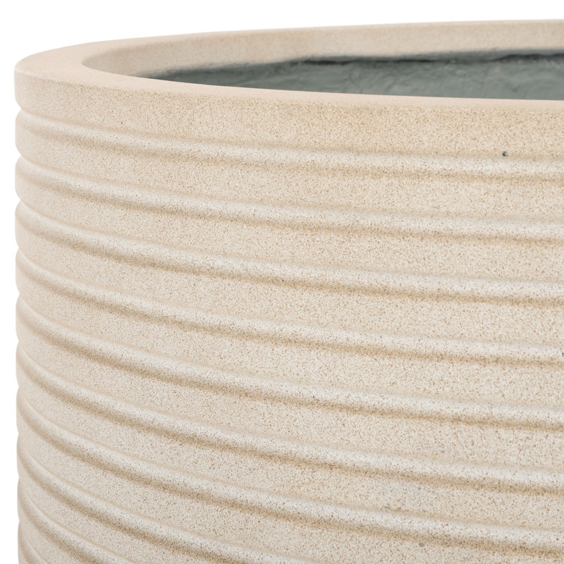 Handmade Concrete Pot Planter, Beige