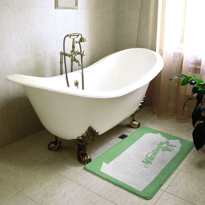 Tapis pour salle de bain allentown pennsylvanie, l 17 po x L 21 po, Vert, Allentown, Pennsylvanie