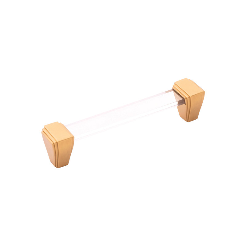 Belleclaire Bar / Handle Pull, Brushed Golden Brass, 5 1/16"