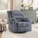 Baritone 35.8'' Wide Manual Recliner Nursery Chair with 360° Swivel Rocker & Massage Heat, USB/Type-C – Microfiber for All-Age Home Use