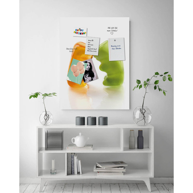 Magnetic Glass Photo Memo Board