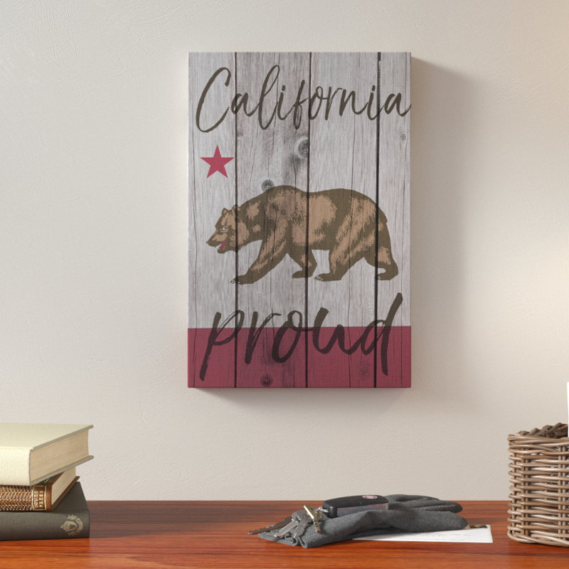 « california fier typographie », impression, Toile tendue, H 20 po x l 16 po