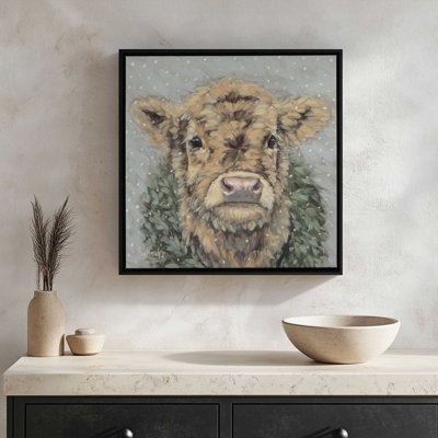 «Snowy Day at the Farm 1» par Sara G. Designs, reproduction d'art