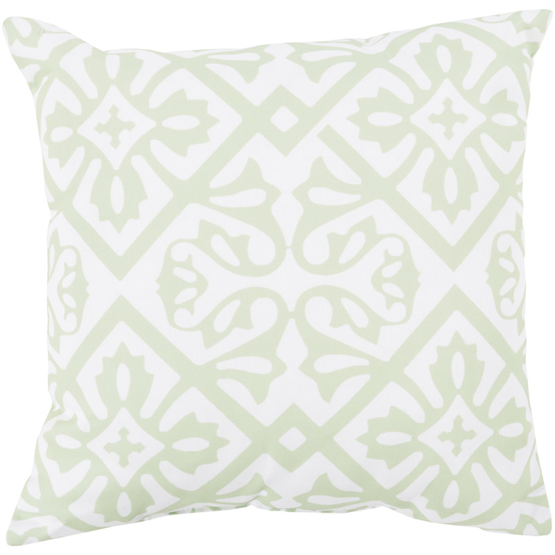 Rain Geometric Outdoor Throw Pillow, Aqua, 26" H x 26" W x 4" D