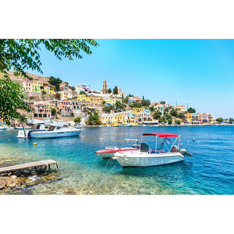Anchored Boats by Lubos Kovalik - Wrapped Canvas Print, 30cm H x 46cm W
