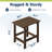 17 in. Rectangular HDPE Outdoor Side Table-829363309