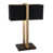 Matte Antique Brass Base/Black Shade