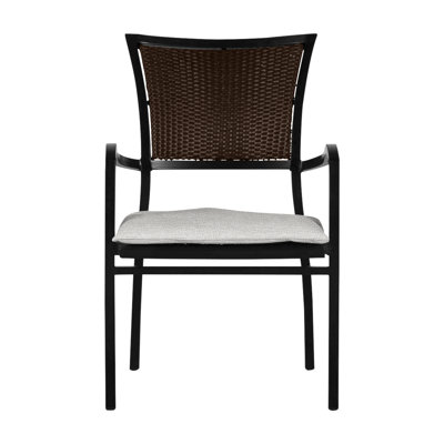 Aire Stacking Patio Dining Armchair With Cushions