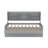 Twin Size Wooden Captain Bed with Built-in Bookshelves, 3 Storage Drawers & Trundle Bed,Light Grey-118614517-118614519