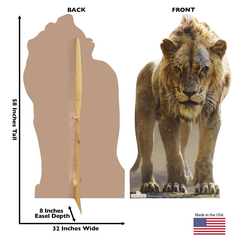 58'' Disney Lion King Scar Cardboard Standee