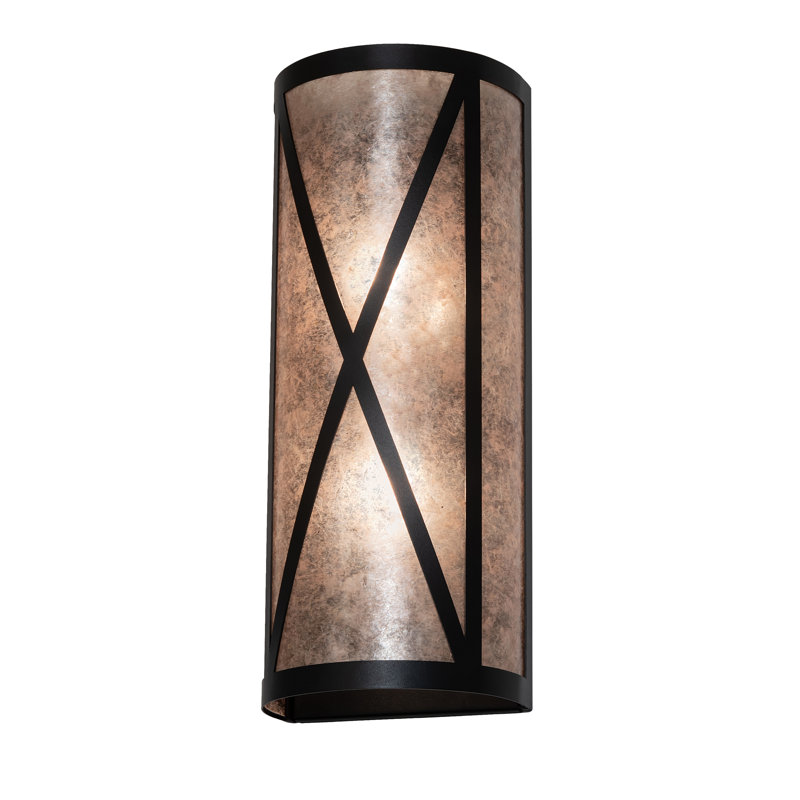 Rustic Lodge 2 - Light Flush Mounted Sconce, Textured Black