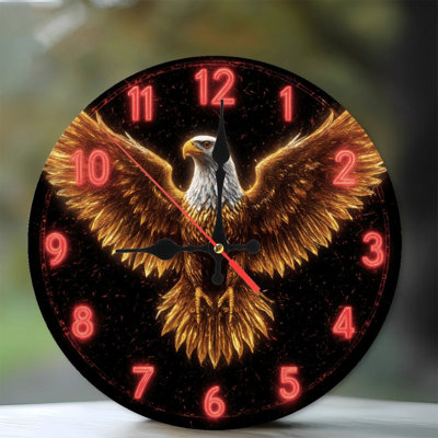 Horloge lumineuse avec aigle
