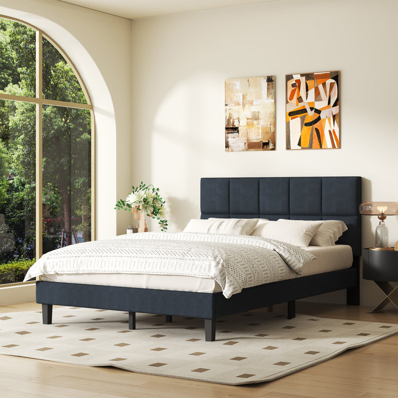 Upholstered Platform Bed, Full 