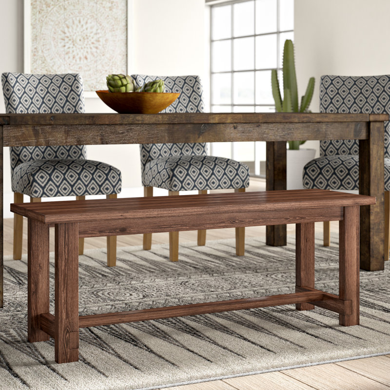 Trevion Solid Wood Bench, Acajou